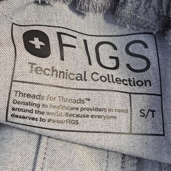 Figs Yola Women's Gray High Waisted Scrub Work Pants Size S/T - Picture 6 of 8